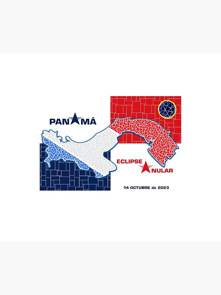 Thumbnail 5 of 5, Shower Curtain, Panama Annular Eclipse 2023 designed and sold by Eclipse2024.