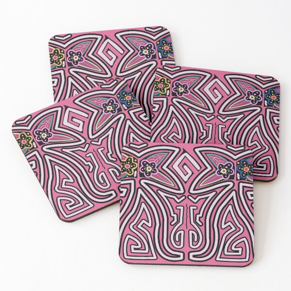 Item preview,  kuna pink mola from panama illustration designed and sold by Melquidedec.
