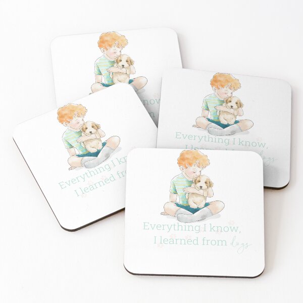 Item preview, Everything I know, I learned from dogs | Light Teal designed and sold by HabibiBears.