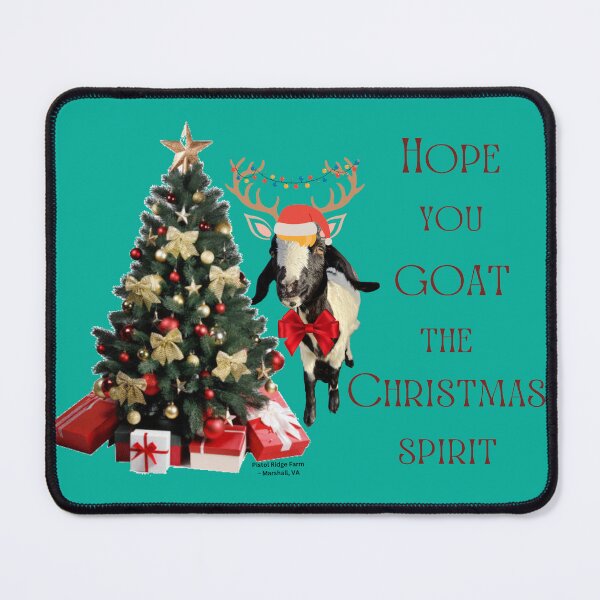 Item preview, Christmas Spirit | Holiday Goats | Christmas Goats | Cute Goats | Funny Goats | Goat Puns designed and sold by PistolRidgeFarm.