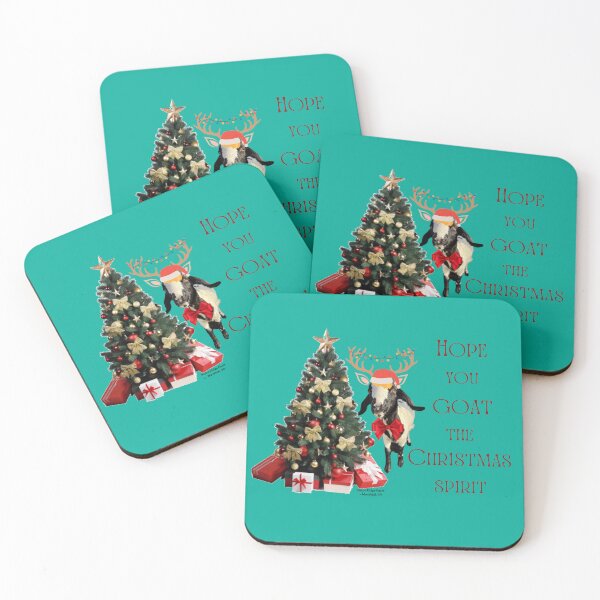 Item preview, Christmas Spirit | Holiday Goats | Christmas Goats | Cute Goats | Funny Goats | Goat Puns designed and sold by PistolRidgeFarm.