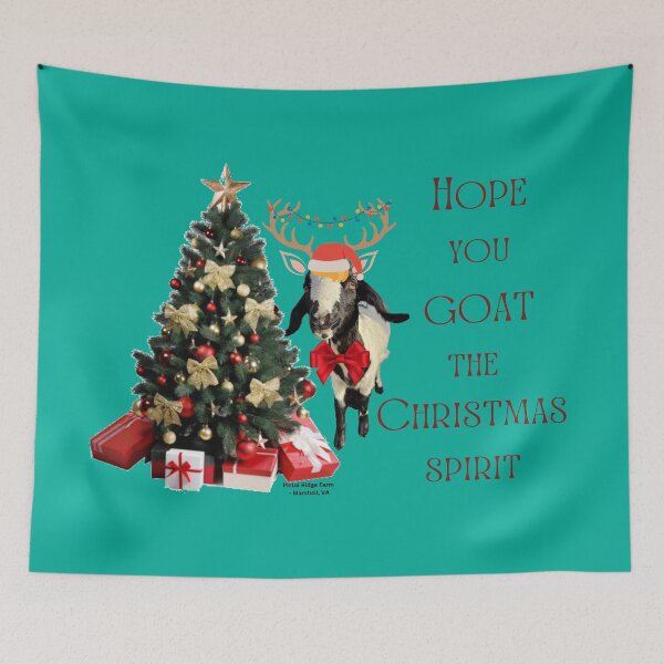Item preview, Christmas Spirit | Holiday Goats | Christmas Goats | Cute Goats | Funny Goats | Goat Puns designed and sold by PistolRidgeFarm.