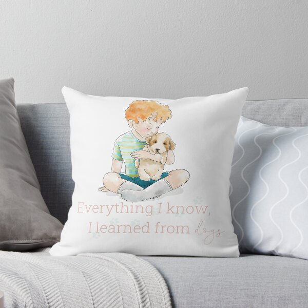 Item preview, Everything I know, I learned from dogs | Light Pink designed and sold by HabibiBears.