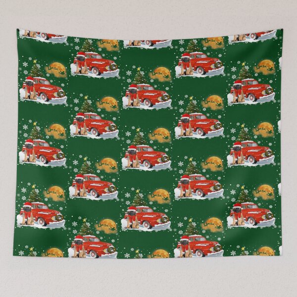 Item preview, Leonberger Vintage Wagon Red Truck Christmas Tree Pajamas77 designed and sold by ThanhNgong.