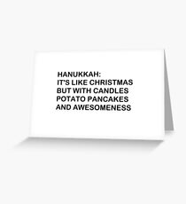 a hanukkah shirt Greeting Card