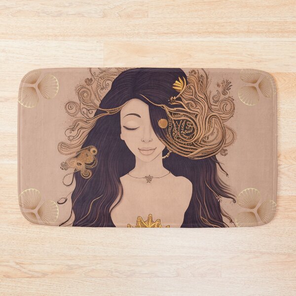 Item preview, Black Queen of the Ocean, Mermaid with Coral Crown designed and sold by GypsyMagic.