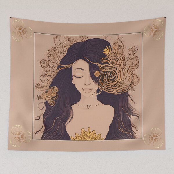 Item preview, Black Queen of the Ocean, Mermaid with Coral Crown designed and sold by GypsyMagic.