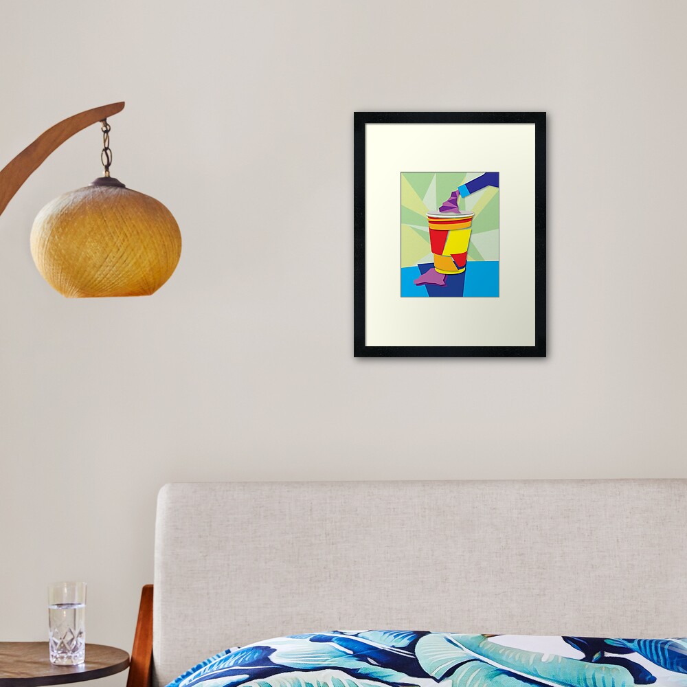 Cubist Solo Cup Framed Art Print