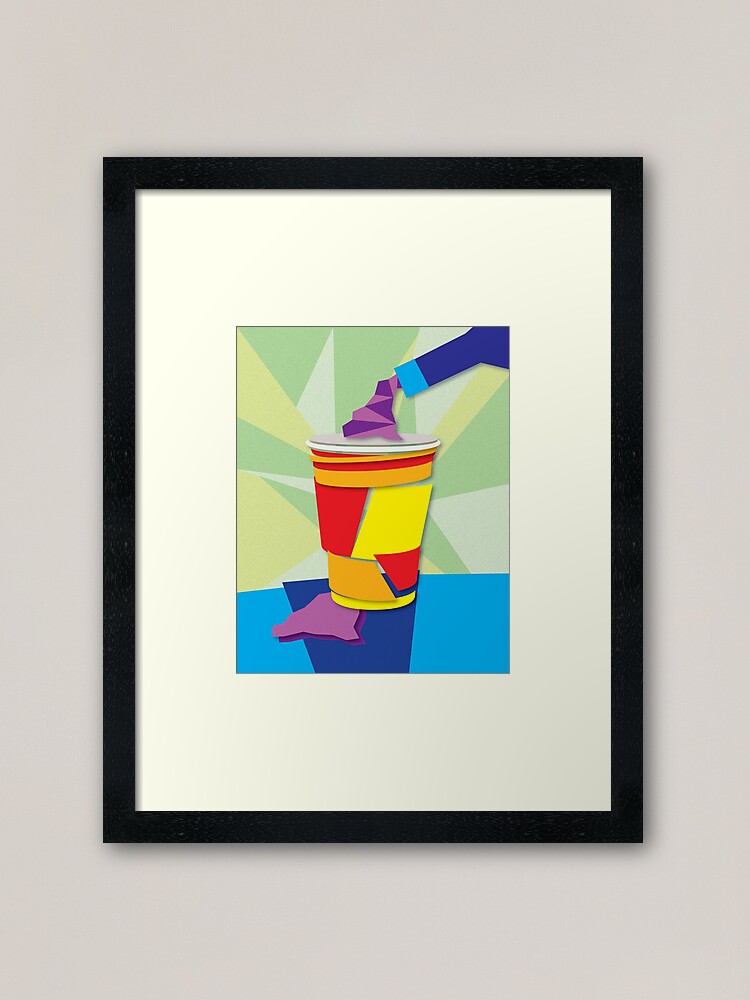 Alternate view of Cubist Solo Cup Framed Art Print