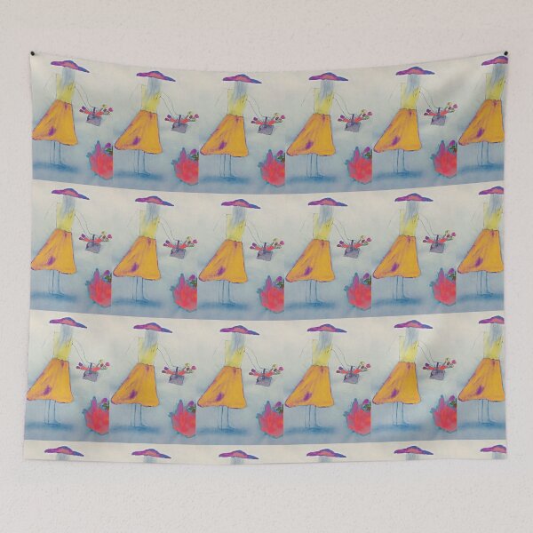 Item preview, The lady’ in the flower garden  designed and sold by Tonyasartprints.