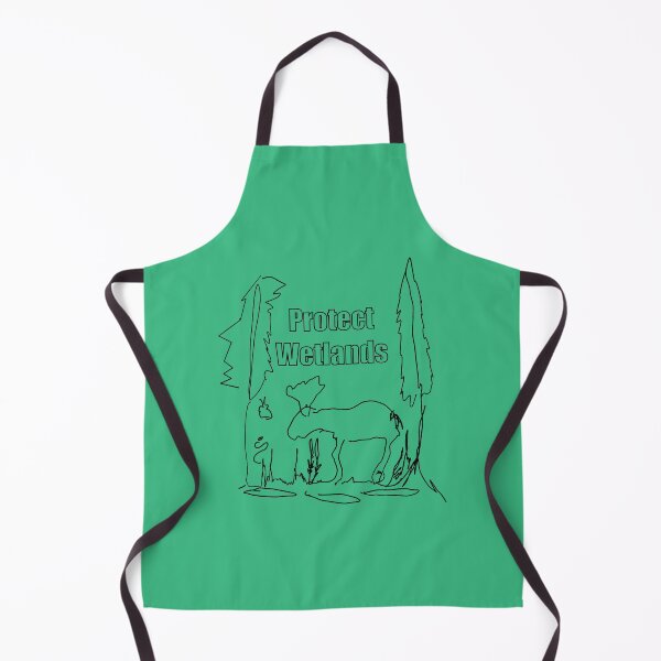 Item preview, Minimalist Forest Sketch with Moose and Protect Wetlands Text - Climate designed and sold by jolabrese.