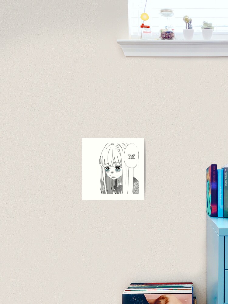 Anime Girl Crying Art Print