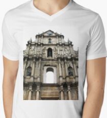 Ruins of St. Paul's V-Neck T-Shirt