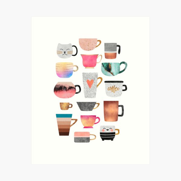 Coffee Cup Collection Art Print