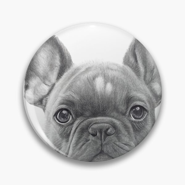 Item preview, Super cute pencil drawing frenchie puppy with pink bow designed and sold by Ilze Lucero.