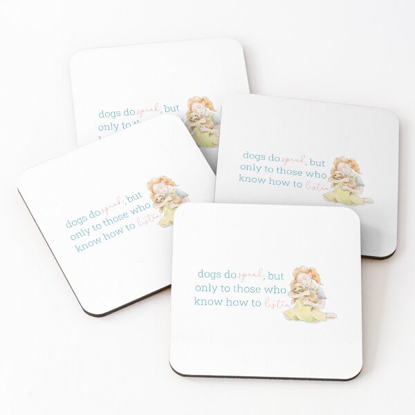 Item preview, Dogs do speak, but only to those who know how to listen | Dark Teal designed and sold by HabibiBears.