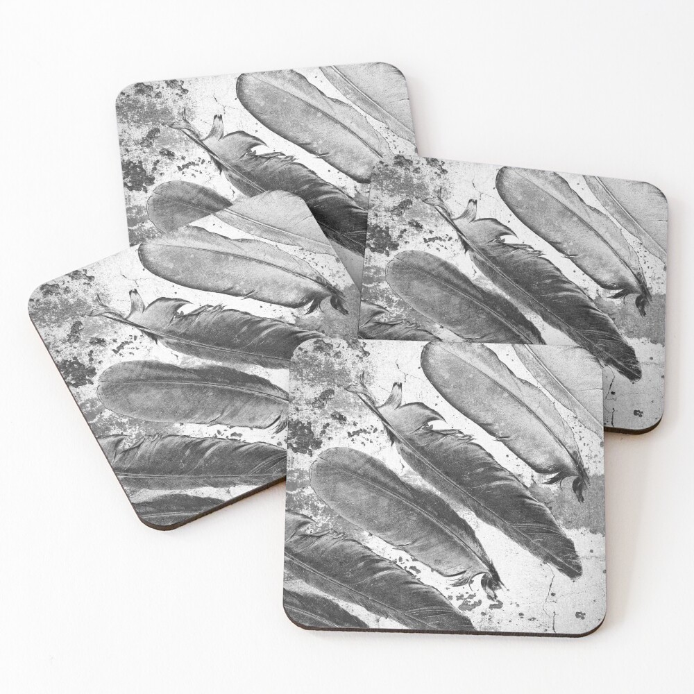 Raven Totem #4 Coasters (Set of 4)