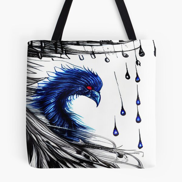 Item preview, Peacock Blue Raindrops Black and White Feathers designed and sold by deniselynnimage.
