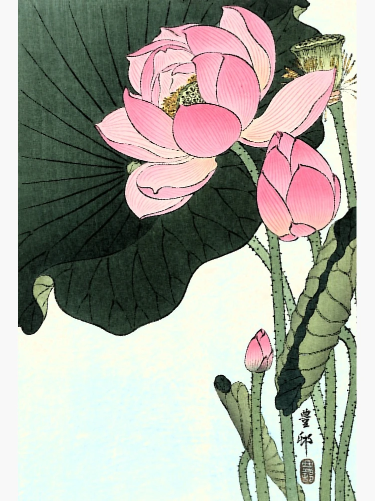 【はこぽす対応商品】 Lotus Flower - Vintage Japanese Fine Art 工芸品