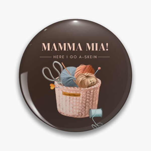 Item preview, Mamma Mia! Here I go A-Skein yarn pun designed and sold by 442b.
