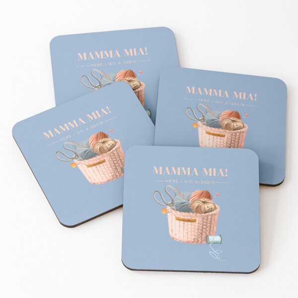 Item preview, Mamma Mia! Here I go A-Skein yarn pun designed and sold by 442b.