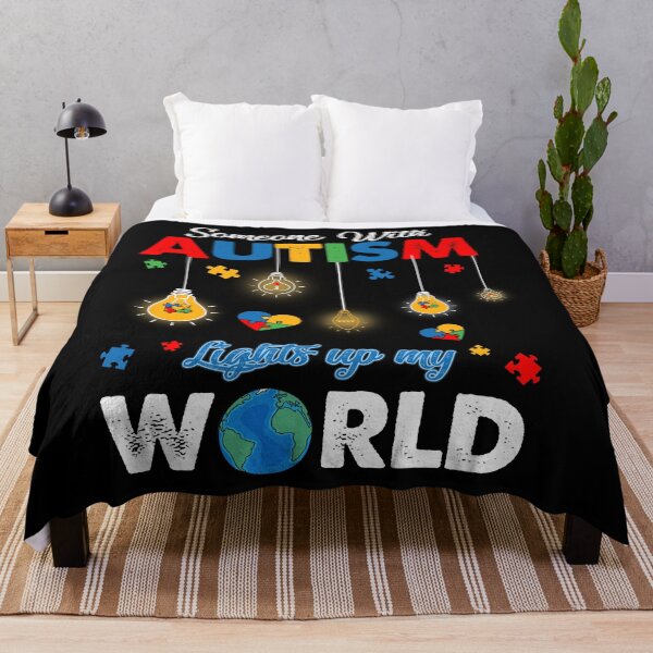 Item preview, Someone With Autism Light Up My World Saying Autism Awareness designed and sold by Helbon-art.