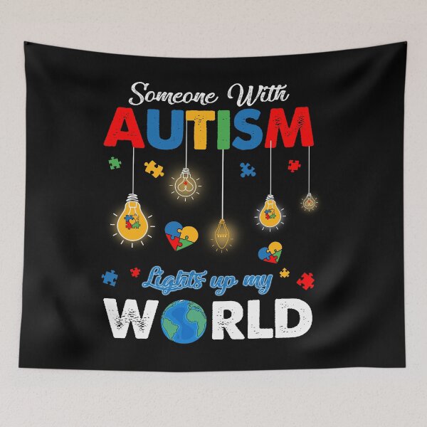 Item preview, Someone With Autism Light Up My World Saying Autism Awareness designed and sold by Helbon-art.