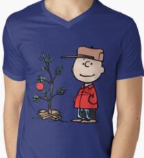 Charlie Brown Tree Men's V-Neck T-Shirt