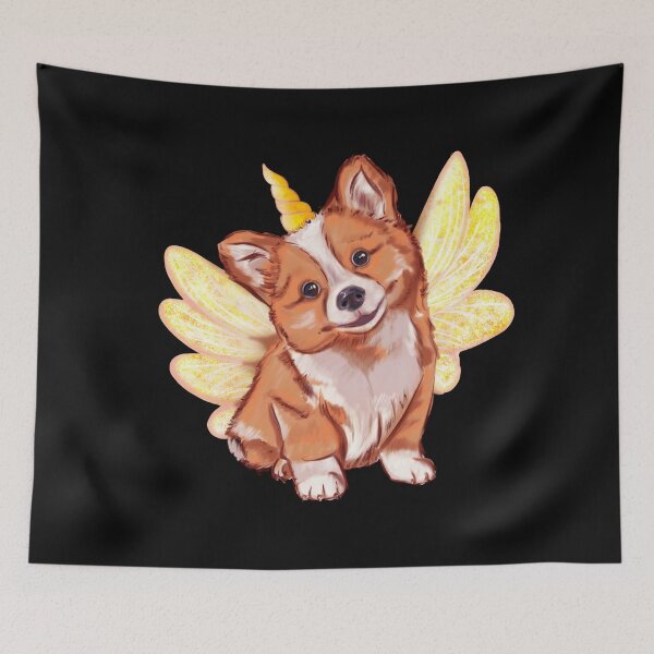 Item preview, Cute Little Dog Corgi Angel designed and sold by teamph.