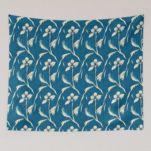 Item preview, Flower in blue and white (5/8) designed and sold by sabantha.