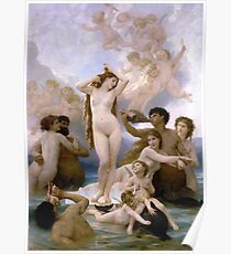 The Birth of Venus by William-Adolphe Bouguereau Poster