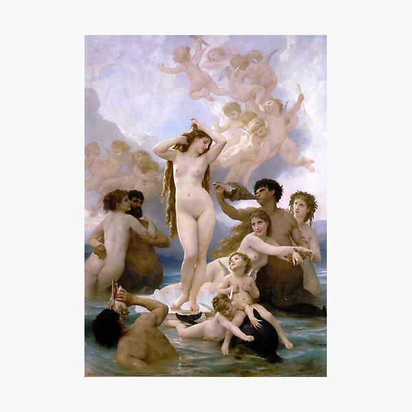 The Birth of Venus by William-Adolphe Bouguereau Photographic Print