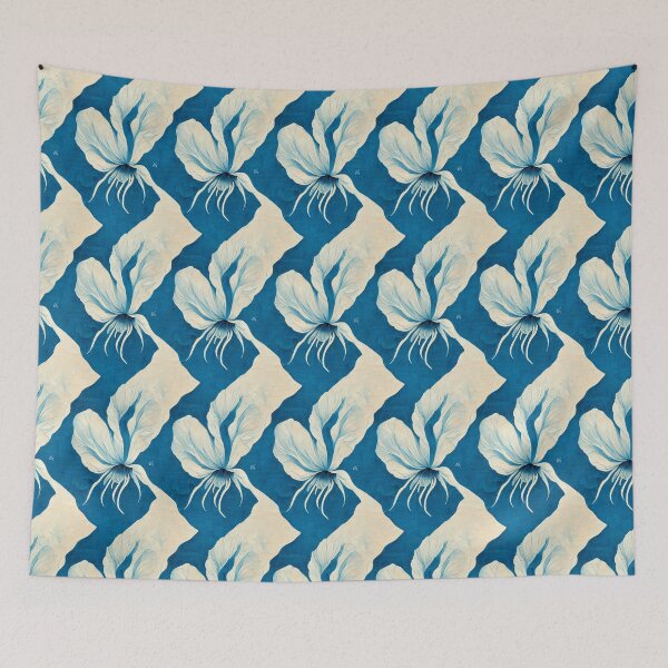 Item preview, Flower in blue and white (7/8) designed and sold by sabantha.