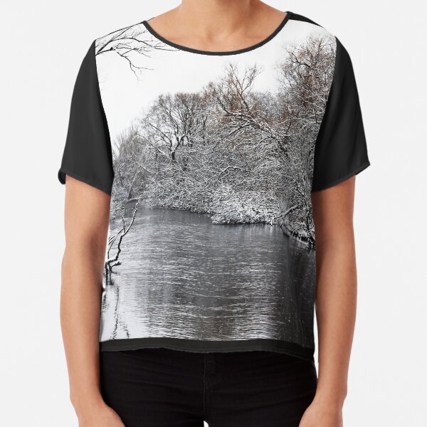 Winter On The Speed River Chiffon Top