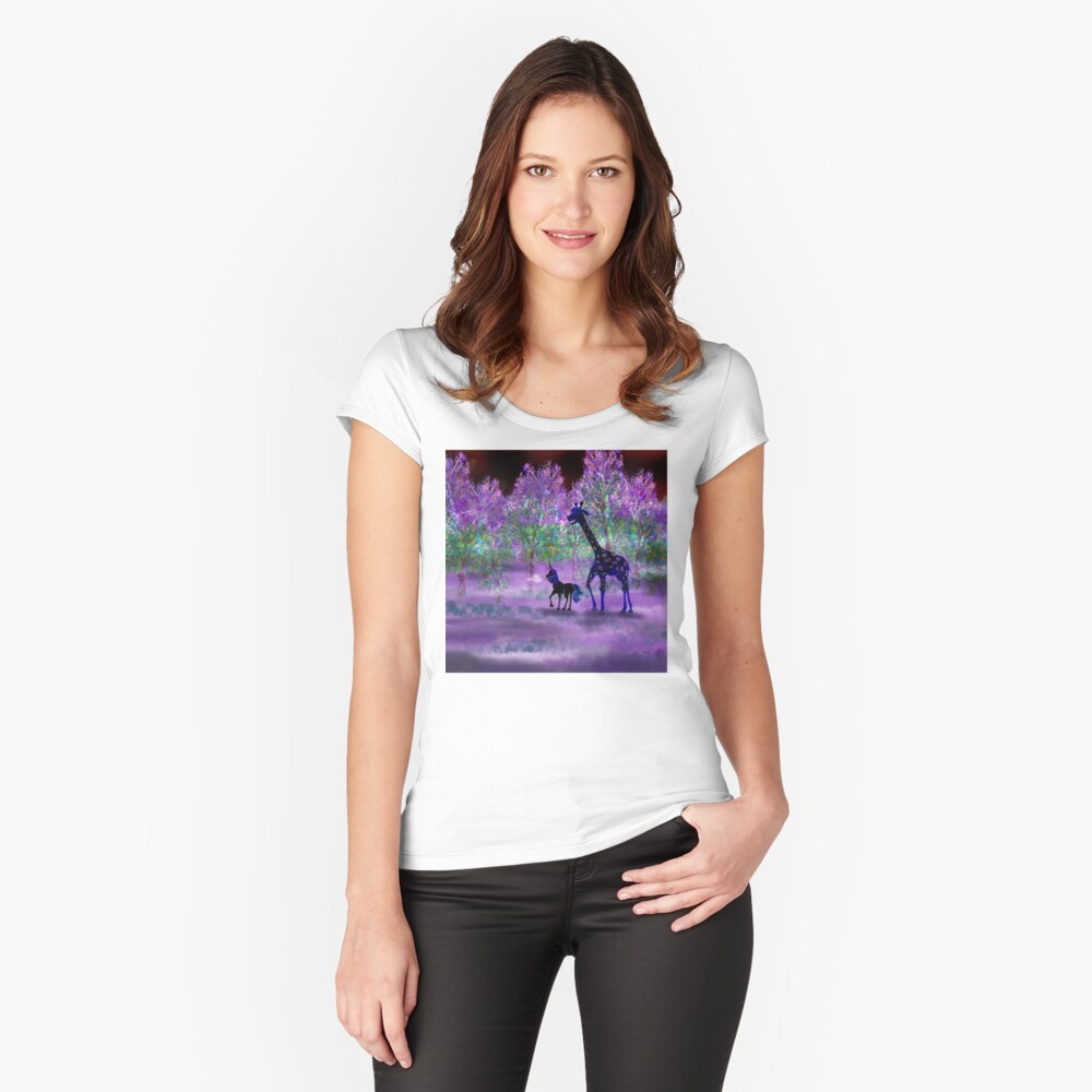 Item preview, Fitted Scoop T-Shirt designed and sold by HappigalArt.
