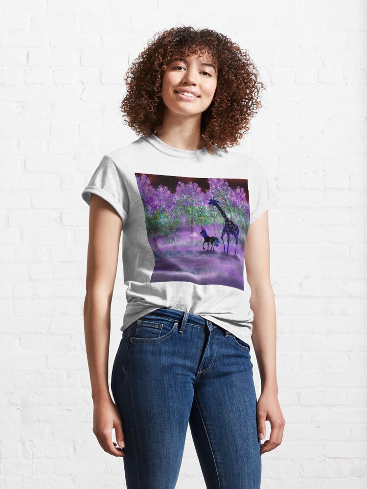 Thumbnail 4 of 7, Classic T-Shirt, Timmy and the Unicorn designed and sold by HappigalArt.