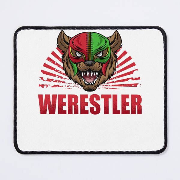 Artikelvorschau, Werestler, Halloween Maskierter Lucha Libre Wrestler Werwolf entworfen und verkauft von Gold Wings Tees.
