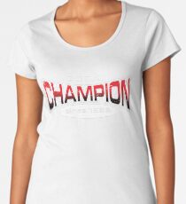 Pokemon Champion_Red_DarkBG Women's Premium T-Shirt
