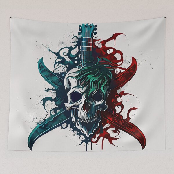 Item preview, Skulls and Guitars designed and sold by djmayhem.