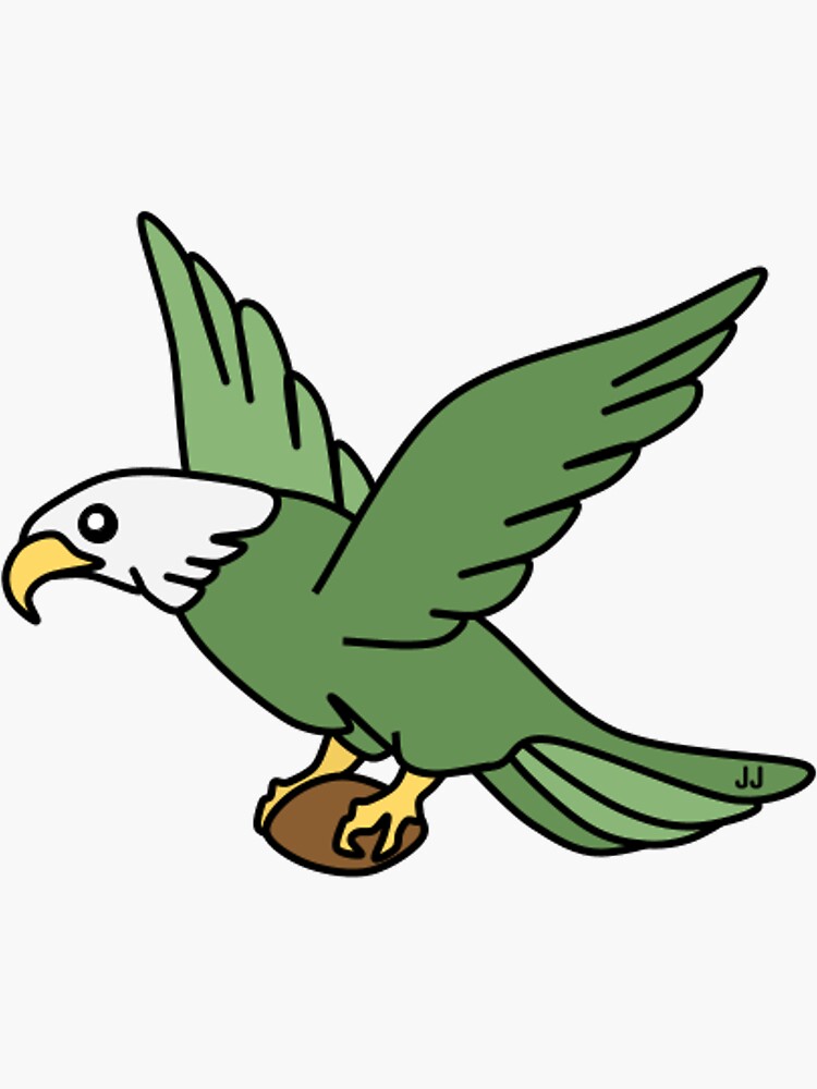 "Cartoon Football Hawk" Sticker for Sale by JJsdigiDesigns Redbubble