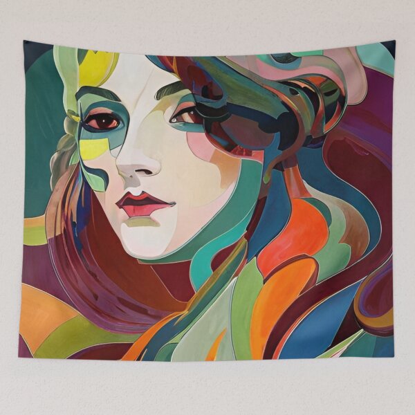 Item preview, Retro Abstract Multi Colour Pattern designed and sold by Bashini.
