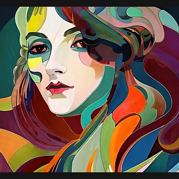 Artwork thumbnail, Retro Abstract Multi Colour Pattern by Bashini
