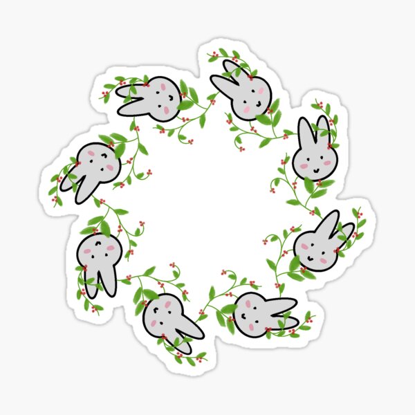 Xmas Bunny Sticker