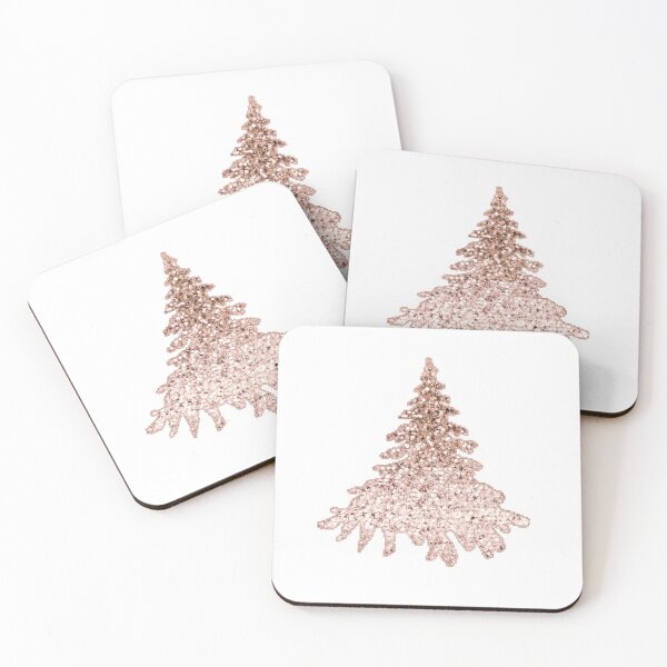 Item preview, Sparkling christmas tree rose gold ombre designed and sold by RoseAesthetic.