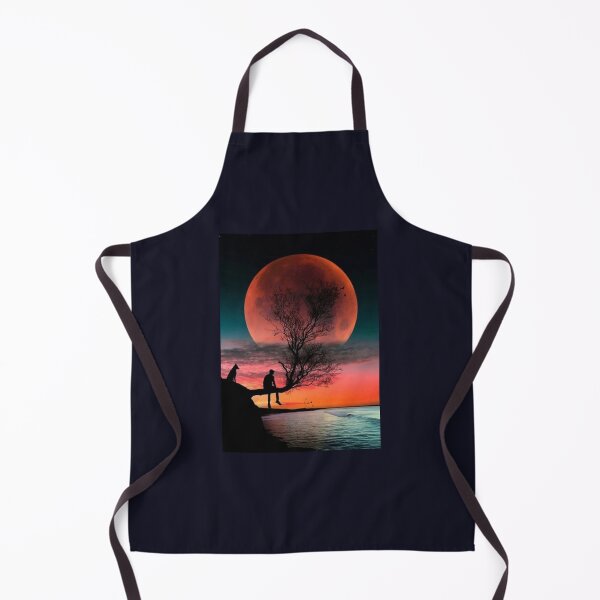 Item preview, Moon over Ocean With Man and Dog designed and sold by Rowena Jones.