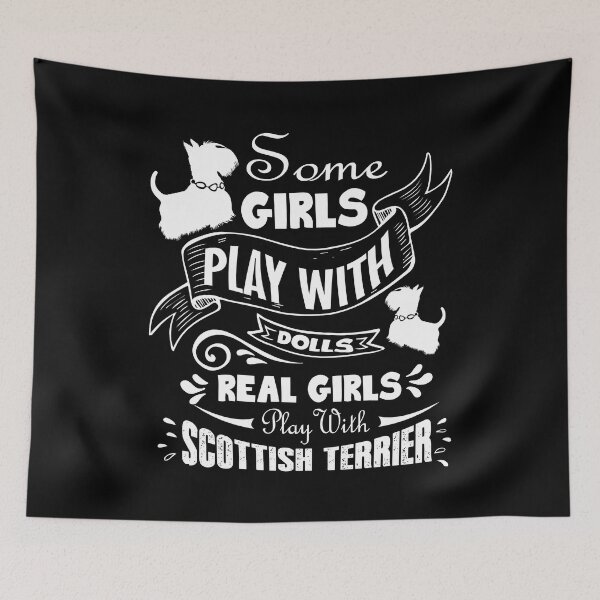 Item preview, Real Girls Play With Scottish Terrier designed and sold by UnknownArtistt.