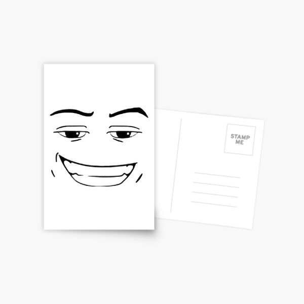 Roblox Man Face Postcard for Sale by rbopone