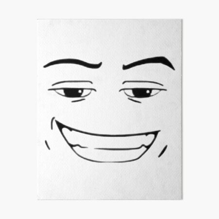 Man Face Roblox | Art Board Print