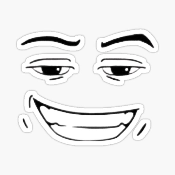 Roblox Man Face Sticker for Sale by Sticker-N-Stuff in 2023