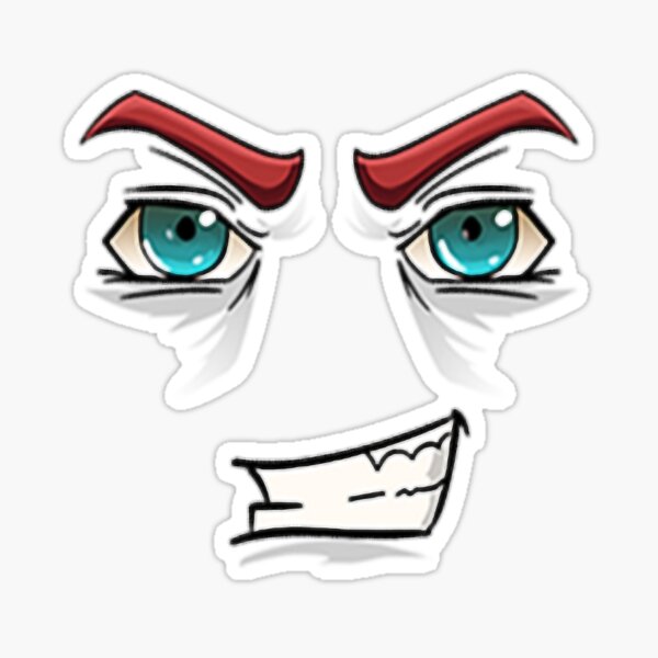 Roblox Man Face Sticker for Sale by Sticker-N-Stuff